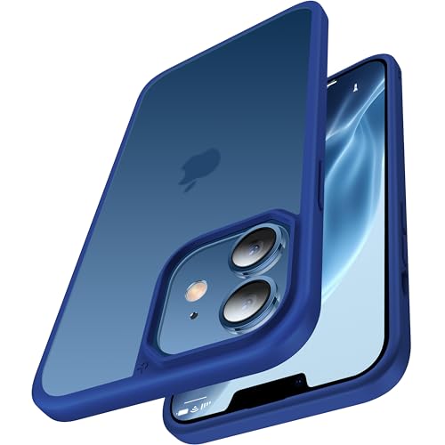 CASEKOO Upgrade Matt Power für iPhone 12 Hülle, iPhone 12 Pro Hülle [Militärschutz] Stoßfeste Schutzhülle (Anti-Fingerabdruck) Dünne Griffige Handyhülle iPhone 12/12 Pro Case - Blau von CASEKOO