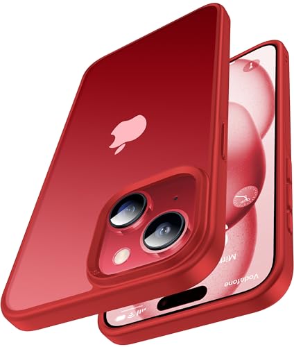 CASEKOO Upgrade Matt Power für iPhone 15 Plus Hülle, iPhone 14 Plus Hülle [Militärschutz] Stoßfeste Schutzhülle (Anti-Fingerabdruck) Dünne Griffige Handyhülle 15 Plus / 14 Plus Case - Rot von CASEKOO