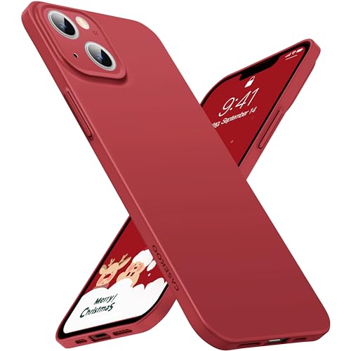 CASEKOO Upgraded Ultra Dünn für iPhone 13 Hülle [Nie Staub anhaftend] [Kameraschutz] Kratzfest Verschleißfest Schutzhülle (Anti-Fingerabdruck) Matt Handyhülle iPhone 13 Case Slim Fit - Chili von CASEKOO