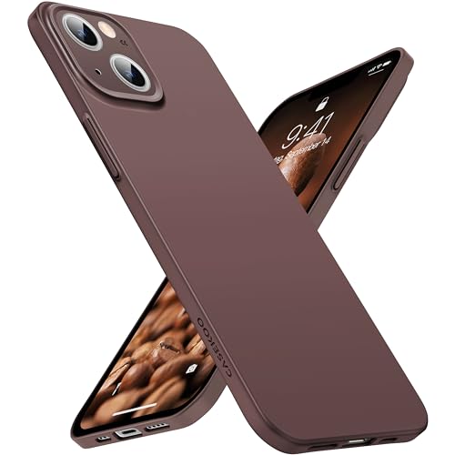 CASEKOO Upgraded Ultra Dünn für iPhone 13 Hülle [Nie Staub anhaftend] [Kameraschutz] Kratzfest Verschleißfest Schutzhülle (Anti-Fingerabdruck) Matt Handyhülle iPhone 13 Case Slim Fit - Mokkabraun von CASEKOO