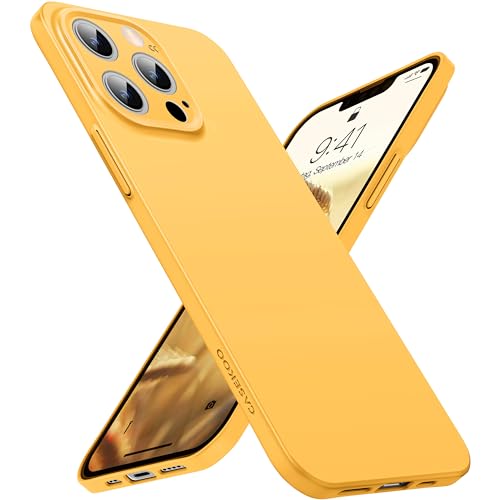 CASEKOO Upgraded Ultra Dünn für iPhone 13 Pro Hülle [Nie Staub anhaftend] [Kameraschutz] Kratzfest Verschleißfest Schutzhülle (Anti-Fingerabdruck) Handyhülle iPhone 13 Pro Case Slim - Mandarine von CASEKOO