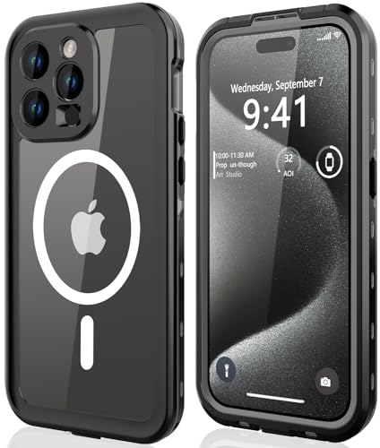 CASELIVE für iPhone 15 Pro Max Hülle Wasserdicht, 360 Grad Ganzkörper Schutzhülle mit Displayschutz Kameraschutz IP68 Wasserdicht Stoßfest Staubdicht Panzerhülle für iPhone 15 Pro Max 6,7" von CASELIVE