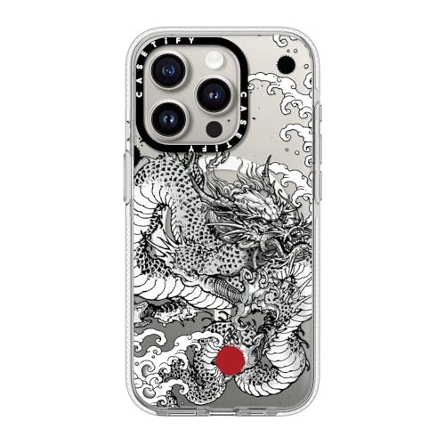 CASETiFY Clear Case für iPhone 15 Pro [Vergilbungsfrei/2.0 m Fallschutz/kompatibel mit Magsafe] – Power Dragon – Transparent von CASETiFY