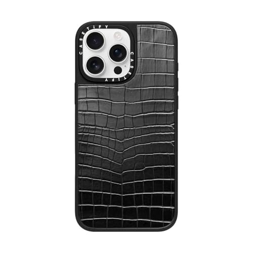 CASETiFY Croc iPhone 16 Pro Max Hülle [1,5 m Fallschutz/Kompatibel mit Magsafe] - Schwarz von CASETiFY