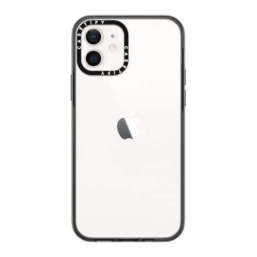 CASETiFY Essential iPhone 12 Hülle [2X Militärqualität Fallgetestet / 1,2 m Fallschutz] – Transparent Schwarz von CASETiFY