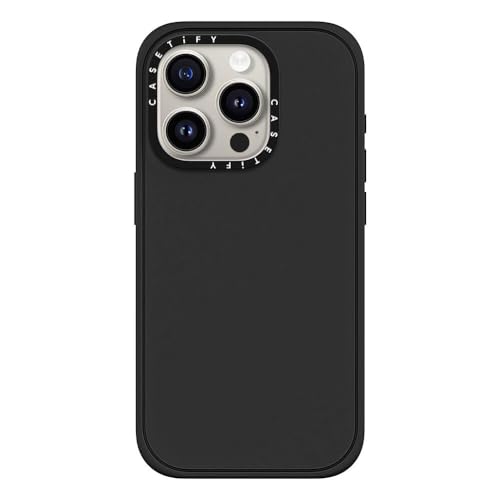 CASETiFY Impact Schutzhülle für iPhone 15 Pro [4X Falltest in Militärqualität, 2,5 m Fallschutz/kompatibel mit Magsafe] – Mattschwarz von CASETiFY