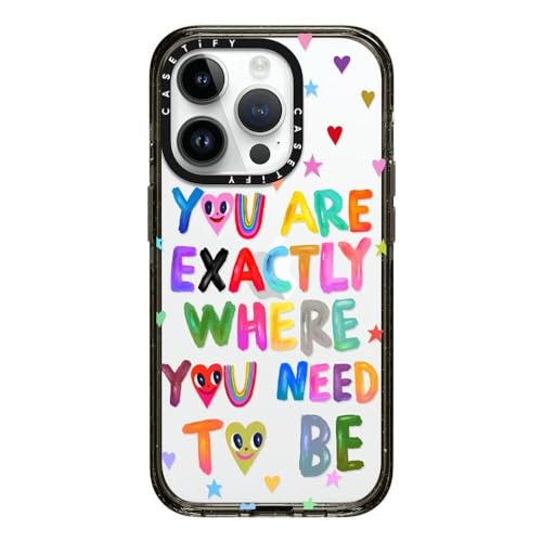 CASETiFY Impact Case für iPhone 15 Pro [4X Falltest in Militärqualität/2,5 m Fallschutz] - Du bist genau - Clear Black von CASETiFY