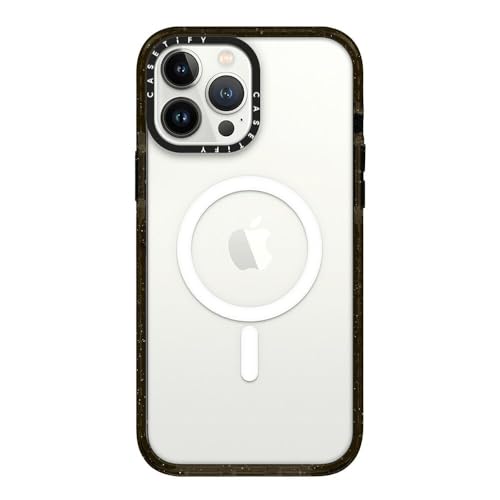 CASETiFY Impact Handyhülle für iPhone 13 Pro Max [4X Falltest in Militärqualität, 2,5 m Fallschutz/kompatibel mit Magsafe] – Transparentes Schwarz von CASETiFY