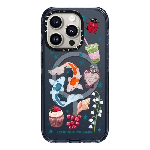 CASETiFY Impact Schutzhülle für iPhone 15 Pro [4X Falltest in Militärqualität, 2,5 m Fallschutz/kompatibel mit Magsafe] – Fische – klassisches Blau von CASETiFY