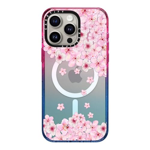 CASETiFY Impact Schutzhülle für iPhone 15 Pro Max [4X Falltest in Militärqualität, 2,5 m Fallschutz/kompatibel mit Magsafe] – Sakura Cherry Saturday – Cotton Candy von CASETiFY