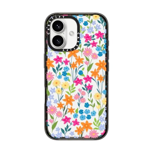 CASETiFY Impact Schutzhülle für iPhone 16, dünn, 2,5 m, 4 x Fallschutz in Militärqualität, kompatibel mit kabellosem Laden, helle Frühlingsblumen, klares Schwarz CASETiFY Impact Schutzhülle für iPhone 16, dünn, 2,5 m, 4 x Fallschutz in Militärqualität, kompatibel mit kabellosem Laden, helle Frühlingsblumen, klares Schwarz von CASETiFY