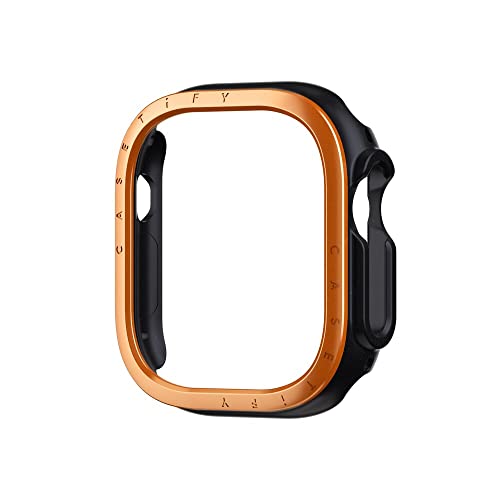 CASETiFY Impact Watch Gehäuse [gebürstete Aluminium-Lünette] Kompatibel mit Apple Watch Ultra – 49 mm – Orange von CASETiFY