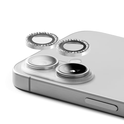 CASETiFY Kameraobjektiv-Edelstein [einfache Anwendung] für iPhone 16 / iPhone 16 Plus, Silber von CASETiFY
