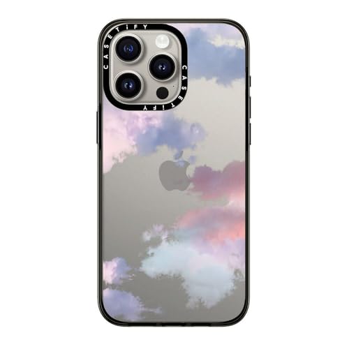 CASETiFY Kompakte Schutzhülle für iPhone 15 Pro Max [2 x Falltest in Militärqualität, 1,2 m Fallschutz] – Wolken – Transparentes Schwarz von CASETiFY