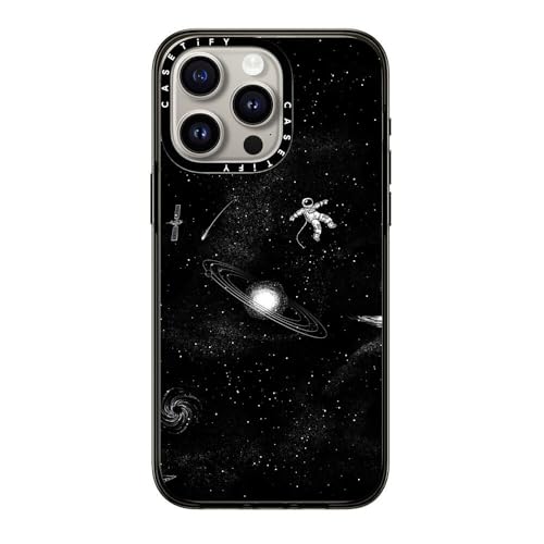 CASETiFY Kompakthülle für iPhone 15 Pro Max [2 x Sturztest in Militärqualität, 1,5 m Fallschutz] — Gravity 3.0 — transparentes Schwarz von CASETiFY
