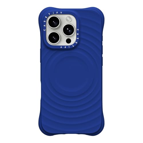 CASETiFY Ripple Case für iPhone 16 Pro [Silikon/2.0 m, 2X Fallschutz in Militärqualität/kompatibel mit Magsafe] – Kobaltblau von CASETiFY