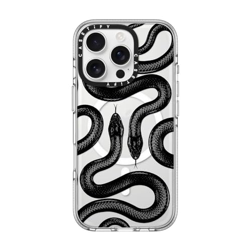 CASETiFY Transparente Schutzhülle für iPhone 16 Pro, vergilbt nicht, 2 m, 3 x Fallschutz in Militärqualität, kompatibel mit Magsafe, Black Kingsnake, transparent CASETiFY Transparente Schutzhülle für iPhone 16 Pro, vergilbt nicht, 2 m, 3 x Fallschutz in Militärqualität, kompatibel mit Magsafe, Black Kingsnake, transparent von CASETiFY