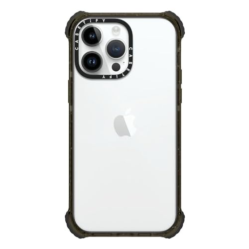 CASETiFY Ultra Impact iPhone 14 Pro Max Hülle [5X Falltest in Militärqualität / 3,5 m Fallschutz] – Glänzendes Schwarz von CASETiFY