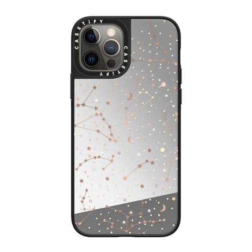 CASETiFY Verspiegelte Schutzhülle für iPhone 12 Pro, reflektierend, 1,52 m Fallschutz, kompatibel mit Magsafe, Weltraummuster auf transparentem Hintergrund, Silber auf Schwarz CASETiFY Verspiegelte Schutzhülle für iPhone 12 Pro, reflektierend, 1,52 m Fallschutz, kompatibel mit Magsafe, Weltraummuster auf transparentem Hintergrund, Silber auf Schwarz von CASETiFY