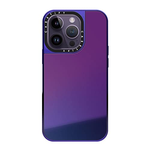 Casetify Spiegelhülle für iPhone 14 Pro, kompatibel mit Magsafe, Violett Disco auf Violett von CASETiFY