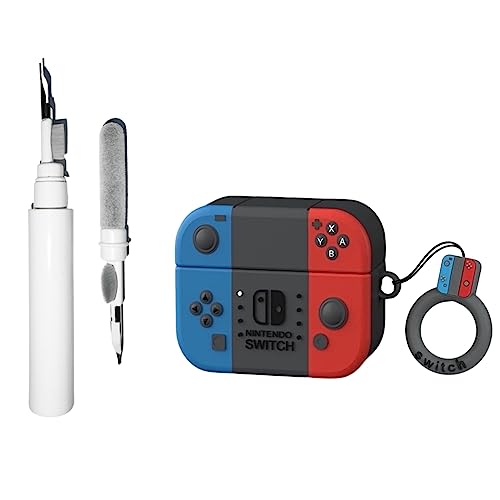 [3 in 1] Hülle für JBL Tune 230NC TWS mit Schlüsselanhänger, niedliches weiches Silikon Cartoon Anime Spiel Schutzhülle Tune 230NC TWS Hülle für Mädchen Jungen mit Reinigungsset von CASEVERSE