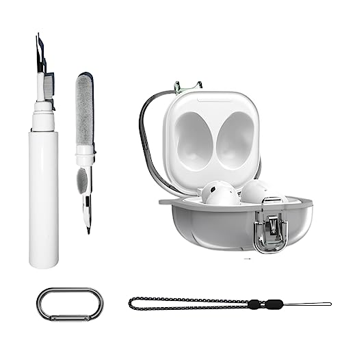 [4-in-1] Schutzhülle für Samsung Galaxy Buds2 Pro Hülle/Buds Pro Case/Buds 2 Case/Buds Live Case mit Schlüsselanhänger, sicherer Verschluss-Schutz, transparente Hüllen mit Reinigungsset von CASEVERSE