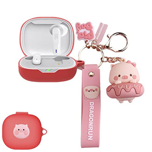 CASEVERSE Hülle kompatibel mit JBL Wave 300TWS mit Schlüsselanhänger, coole Cartoon Schwein Silikon weiche Abdeckungen für JBL Wave 300TWS für Mädchen Jungen Teens CASEVERSE Hülle kompatibel mit JBL Wave 300TWS mit Schlüsselanhänger, coole Cartoon Schwein Silikon weiche Abdeckungen für JBL Wave 300TWS für Mädchen Jungen Teens von CASEVERSE