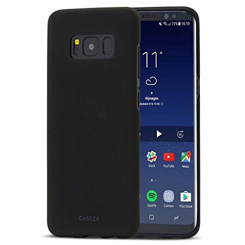 CASEZA Galaxy S8 Hülle Schwarz Rio Case Back Cover mit Mattem Finish - Premium Hard Case Bumper mit Gummierter Oberfläche für Angenehme Haptik - Hochwertige Schutzhülle Ultra Slim von CASEZA