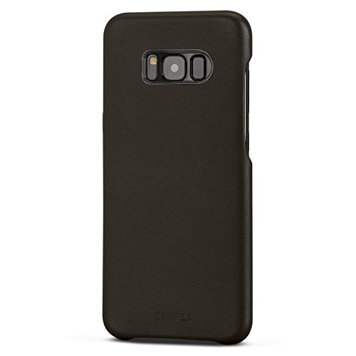 CASEZA Galaxy S8 Plus Hülle Schwarz Rome Kunstleder Case - Ultra dünne Lederhülle Schutzhülle für das Original Samsung Galaxy S8+ - Premium PU Leder Cover Ledertasche für idealen Schutz von CASEZA