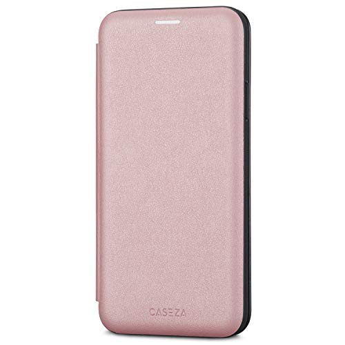 CASEZA iPhone 11 Pro Max Hülle Rose Gold Dublin Ultra Schlankes PU Leder Flip Case Ledertasche Lederhülle für das Original iPhone 11 PRO MAX (6.5 Zoll) - Edles Kunstleder Cover mit Magnetverschluss von CASEZA