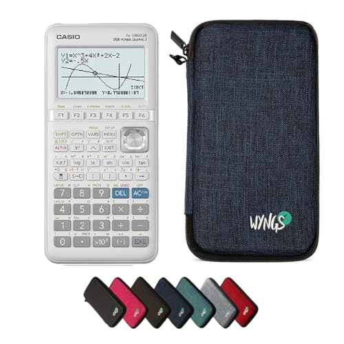 Casio fx-9860GIII inklusive Schutztasche von WYNGS in Blau - Basic Set von Casio