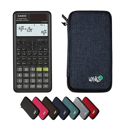 Casio fx-87DE Plus 2nd Edition inklusive Schutztasche von WYNGS in Blau - Basic Set von Casio