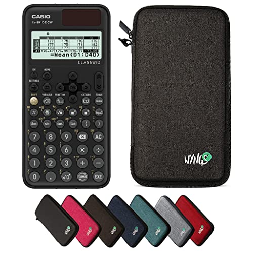 Casio fx-991DE CW inklusive Schutztasche von WYNGS in Dunkelgrau - Basic Set Casio fx-991DE CW inklusive Schutztasche von WYNGS in Dunkelgrau - Basic Set von Casio