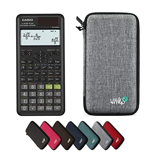 Casio fx-87DE Plus 2nd Edition inklusive Schutztasche von WYNGS in Hellgrau - Basic Set von Casio