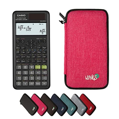 CALCUSO Sparpaket Pink mit Taschenrechner Casio FX-87DE Plus 2 von CASIO