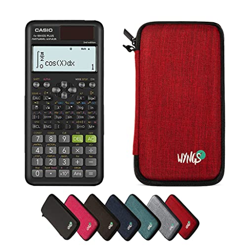 Casio fx-991ES Plus 2nd Edition inklusive Schutztasche von WYNGS in Rot - Basic Set von Casio