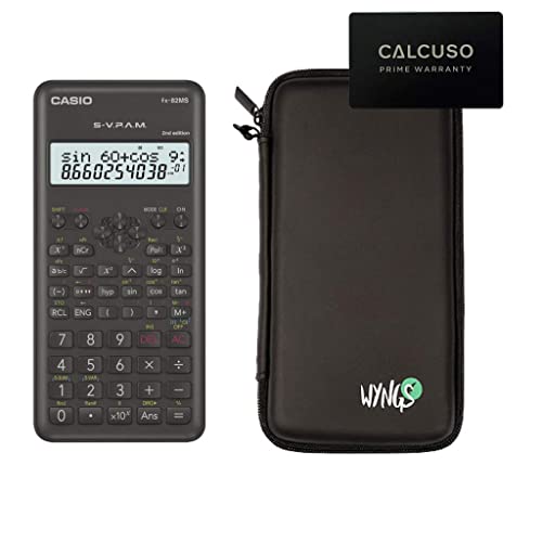 CALCUSO Sparpaket Schwarz mit Taschenrechner Casio FX 82 MS 2 von CASIO