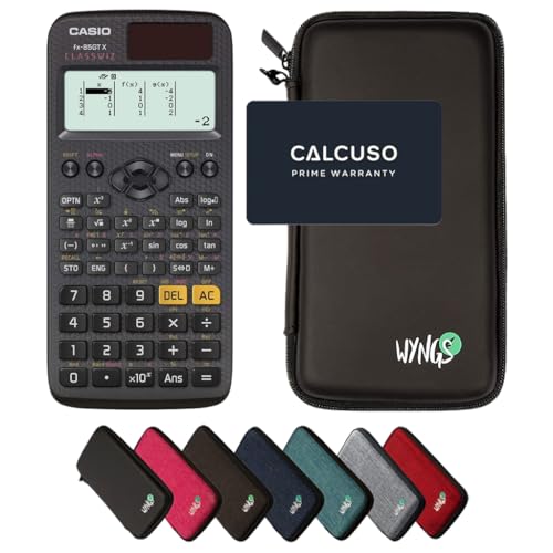 Casio fx-85GT X inklusive Schutztasche von WYNGS in Schwarz - Basic Set (Englisch) von Casio