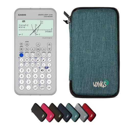 Casio Graph Light Grafikrechner inklusive Schutztasche von WYNGS in Türkis - Basic Set (Französisch) von Casio