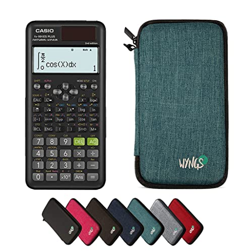 Casio fx-991ES Plus 2nd Edition inklusive Schutztasche von WYNGS in Türkis - Basic Set von Casio