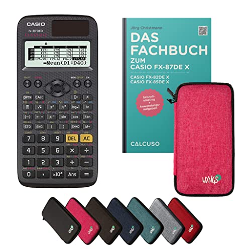 CALCUSO Standardpaket Pink mit Taschenrechner Casio FX-87DE X ClassWiz von Casio