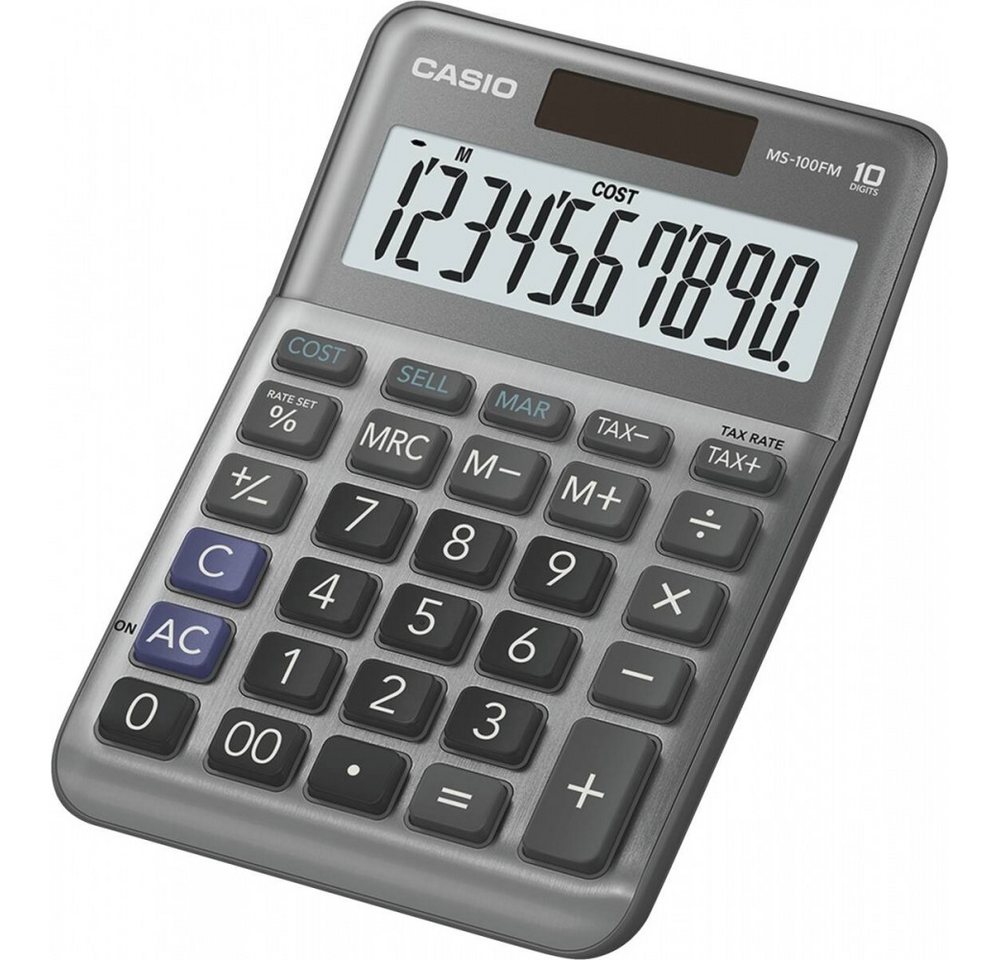 CASIO Casio MS-100FM Grau Tischrechner Elektro-Kabel, Solar- und Batteriebetrieb, kompakte Maße CASIO Casio MS-100FM Grau Tischrechner Elektro-Kabel, Solar- und Batteriebetrieb, kompakte Maße von CASIO