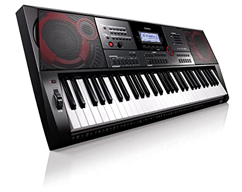 Casio CT-X5000 Top Keyboard mit 61 anschlagdynamischen Standardtasten, Begleitautomatik und starkem Lautsprechersystem, schwarz von CASIO