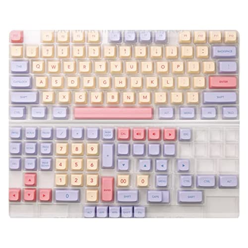 CASNO 132 Tasten Mechanische Tastatur-Tastenkappen Cotton Candy XDA Höhe PBT Keycap Sublimation für GK61/64/68/75/84/87/96/980/104 von CASNO