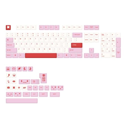 CASNO CherryProfile Tastenkappen-Set für 133 Tasten, mechanische Tastatur, ölbeständiges PBT-Material von CASNO