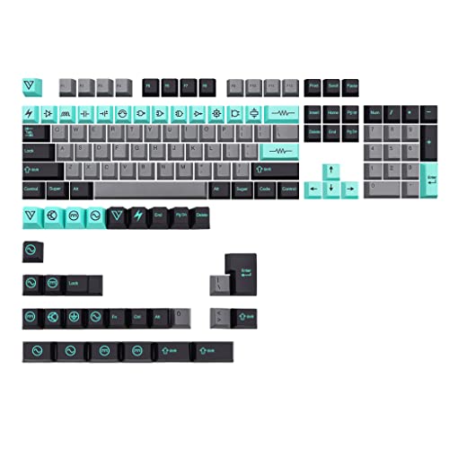 CASNO Elektrische Tastenkappen, mechanische Tastatur-Tastenkappen, 135 Stück, Cherry Profile Dye Sub für Key Cover für Cherry MX DZ60 GK61 von CASNO