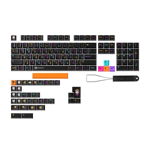 CASNO Keycap-Set GameTheme CherryProfile personalisiert für 138 Tasten, mechanische Tastatur, Englisch/Japanisch/Koreanisch/Russisch von CASNO