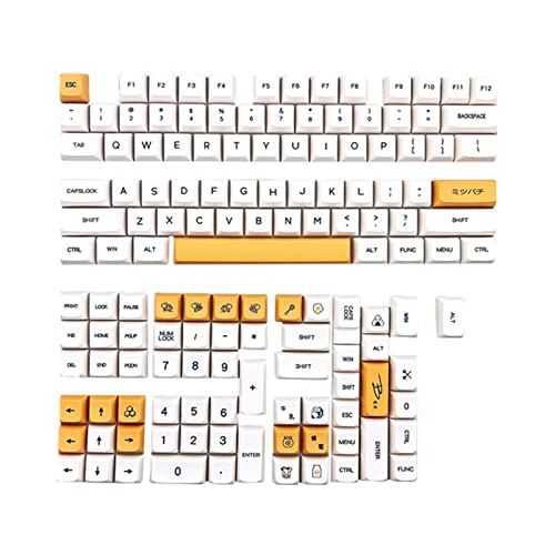 CASNO Mechanische Tastatur-Tastenkappen, benutzerdefiniertes XDA-Profil, 126 Tasten, Farbstoff-Sub für Tastenkappen, kompatibel mit Cherry MX Switch GK61 64 68 von CASNO