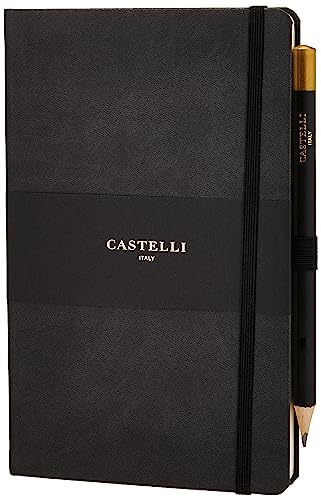 CASTELLI RQ24/25-464 Tucson Notizbuch, liniert, mittelgroß, liniert, Graphitschwarz von CASTELLI