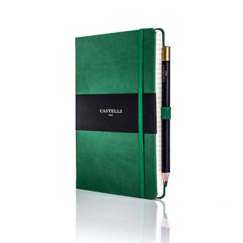 Castelli rq24/25–928 Medium liniertes Tucson Notebook – Forest Grün von CASTELLI